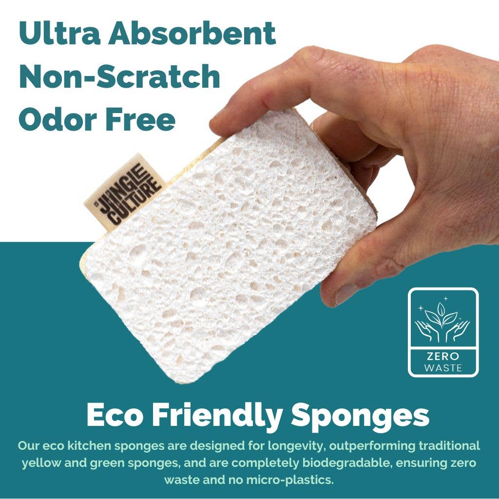 Eco Dish Sponges | Multipurpose Washing Up Sponge Pack of 4