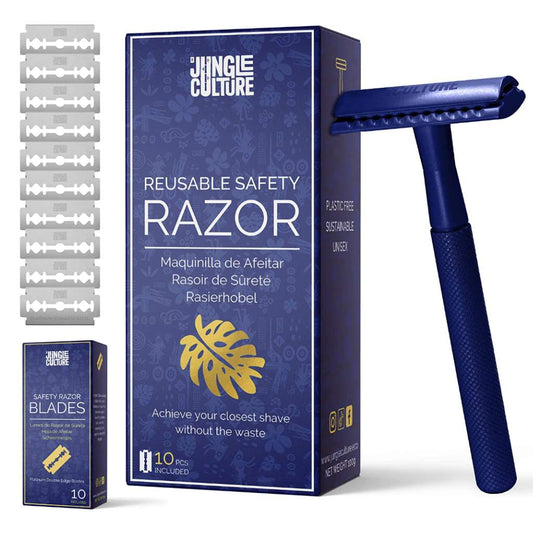 Safety Razor for Women & Men, Reusable Metal Razors (Unisex)