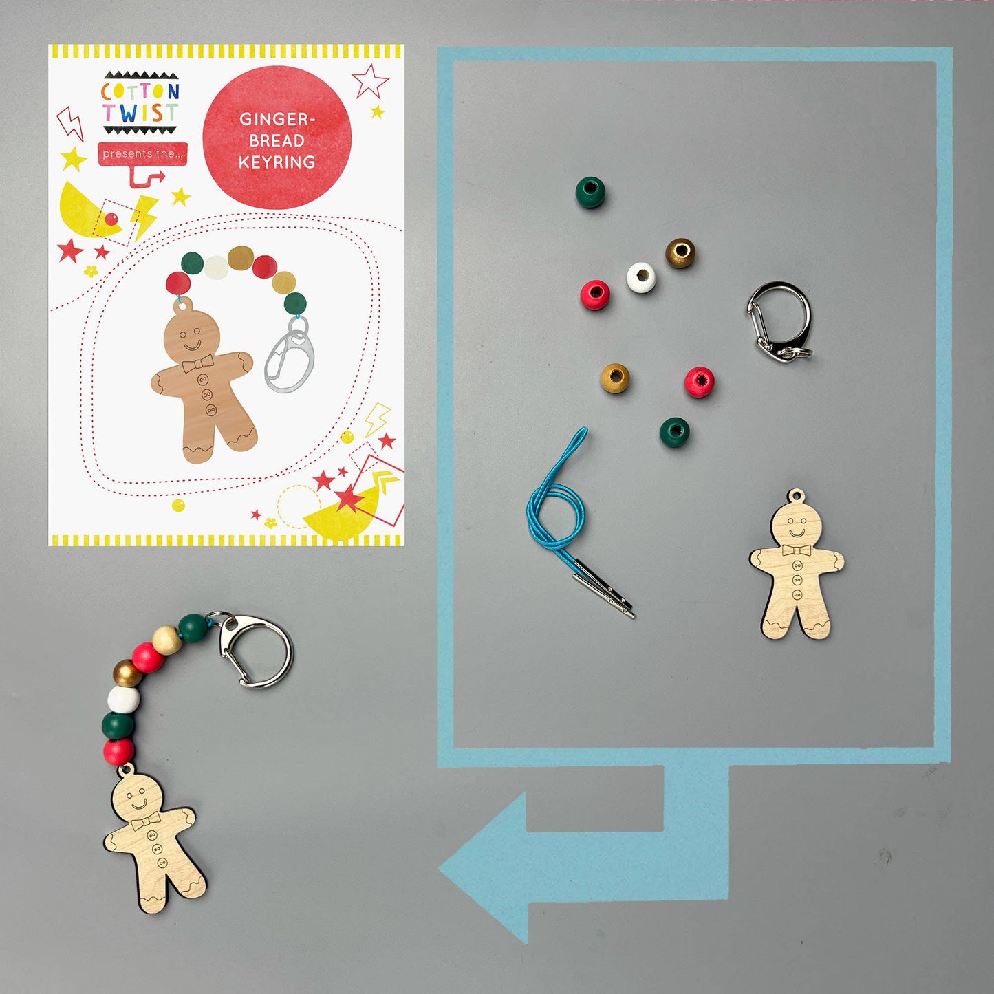 Make Your Own Gingerbread Character Keyring